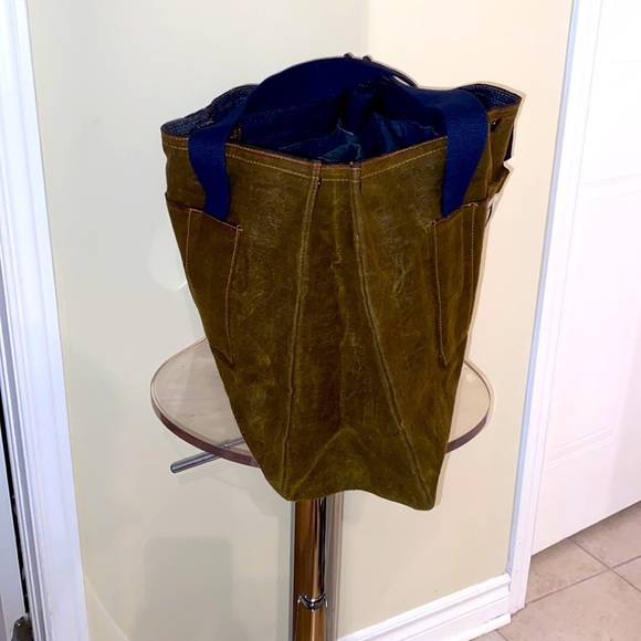 Tilden Reed one of a kind handmade men’s solid denim bag w/straps. NWOT 👖👜 - Picture 7 of 12